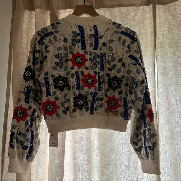 Alice + Olivia Silk Floral Print Evening Jacket - Picture 2 of 5